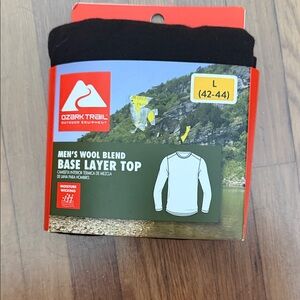 Ozark Trail Black Wool Blend Base Layer Shirt